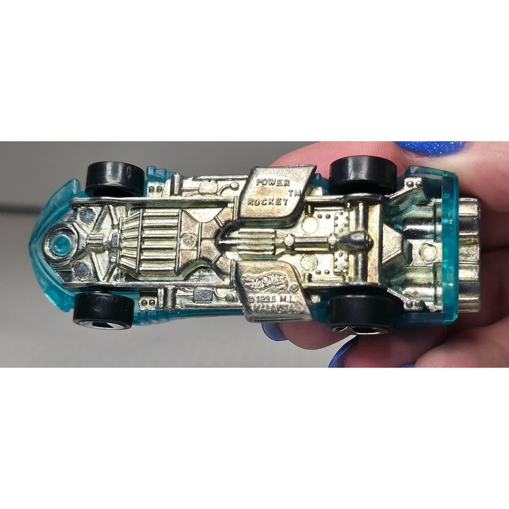1995 Hot‎ Wheels Power Rocket Teal Clear Malaysia